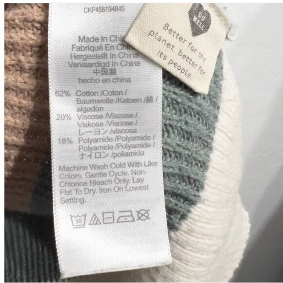 Madewell Womens‎ Thompson Rainbow Stripe Warm Boho Sweater Size Medium Fall - Picture 4 of 6